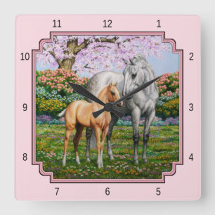 Horloge Carrée Dapple Gray Quarter