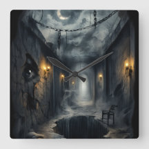 Dark Haunted fantasy Corridor with Moonlit Sky 