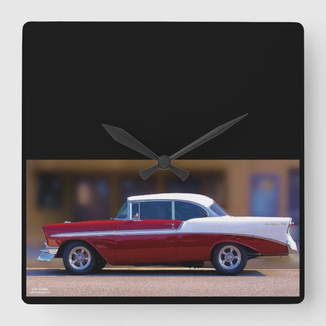 HORLOGE CARRÉE DE 'HORLOGE DE BEL AIR 56 CHEVY (Recto)