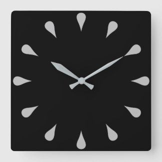 Horloge Carrée Déchets en argent