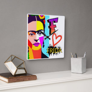 Horloge Carrée Décor mur FRIDA