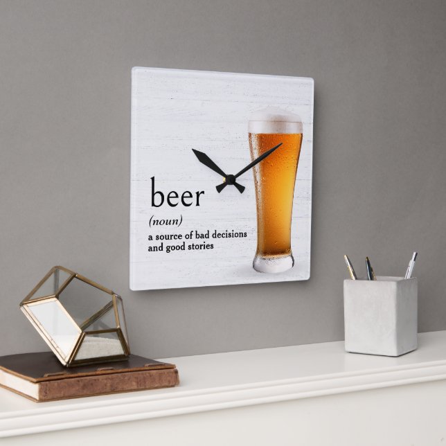 Horloge Carrée Définition de la bière par le dictionnaire (Bureau)
