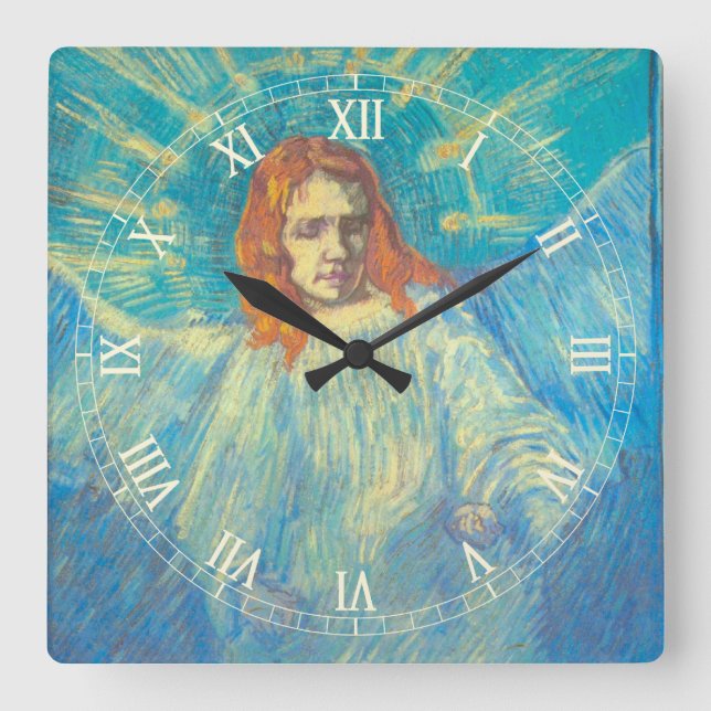 Horloge Carrée Demi-figure d'un ange par Vincent van Gogh (Recto)