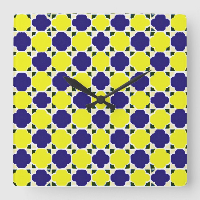 Horloge Carrée Design arabe n°2 à Emporio Moffa (Recto)