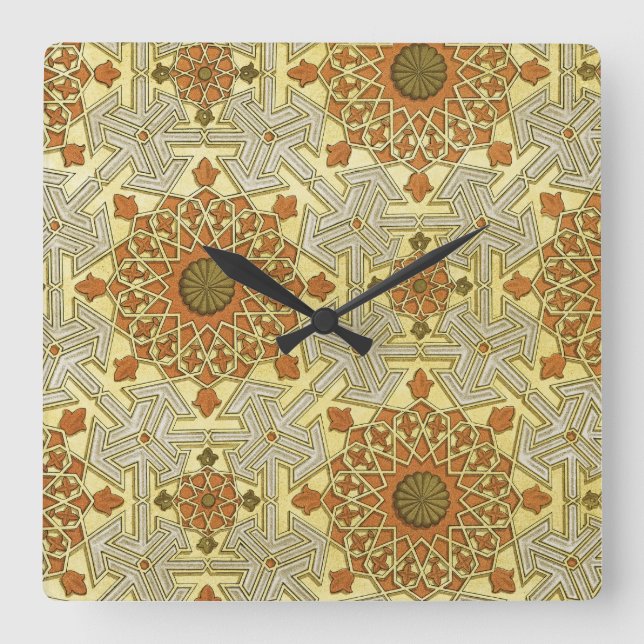 Horloge Carrée Design arabe n°4 à Emporio Moffa (Recto)