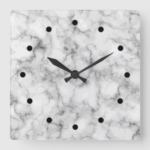 Horloge Carrée Design moderne en marbre de pierre classique