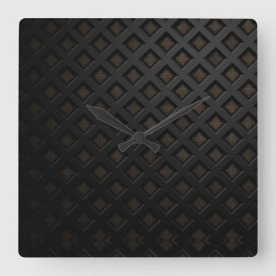 Horloge Carrée design noir