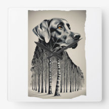 Dessin de charbon de labrador noir amusant