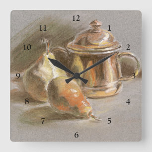 Horloge Carrée Dessin original du Cuivre Sugar Bowl