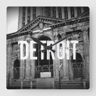 Horloge Carrée Detroit Michigan Central Station Wall Clock