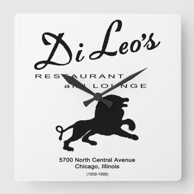 Horloge Carrée Di Leo's Restaurant, Chicago, IL (Recto)
