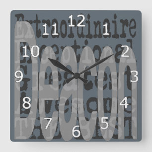 Horloge Carrée Diacre Extraordinaire