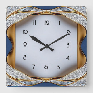 Horloge Carrée Diamant Art Déco