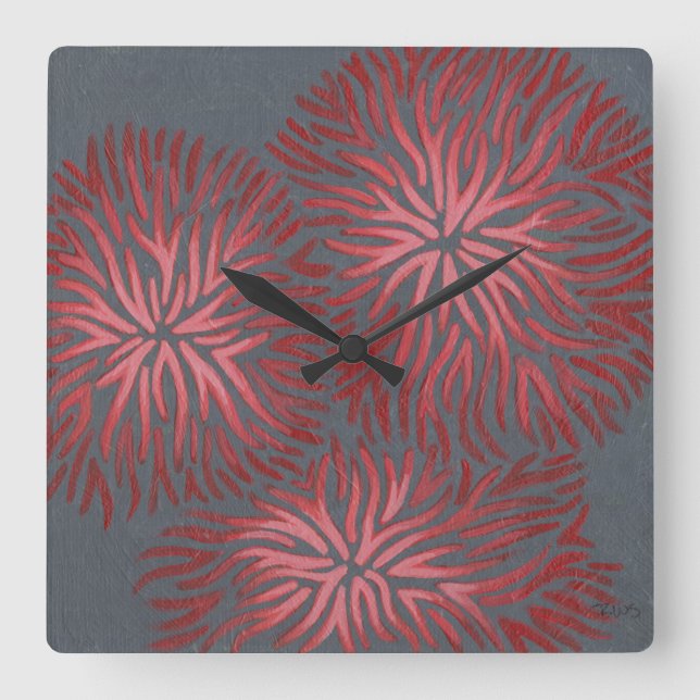 Horloge Carrée Dianthus II 2-up (Recto)