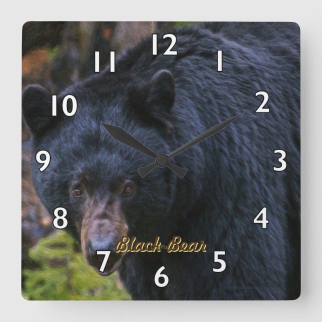 Horloge Carrée Dignity Black Bear (Recto)