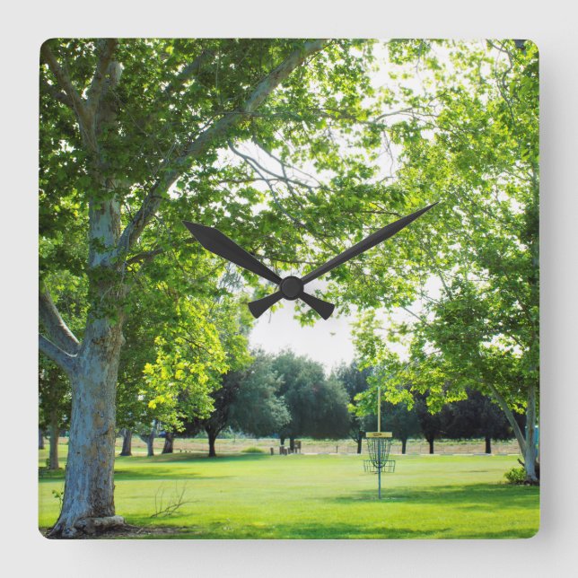 Horloge Carrée Disc Golf Wall Clock (Recto)