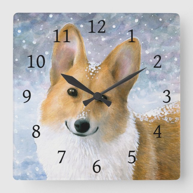 Horloge Carrée Dog 126 (Recto)