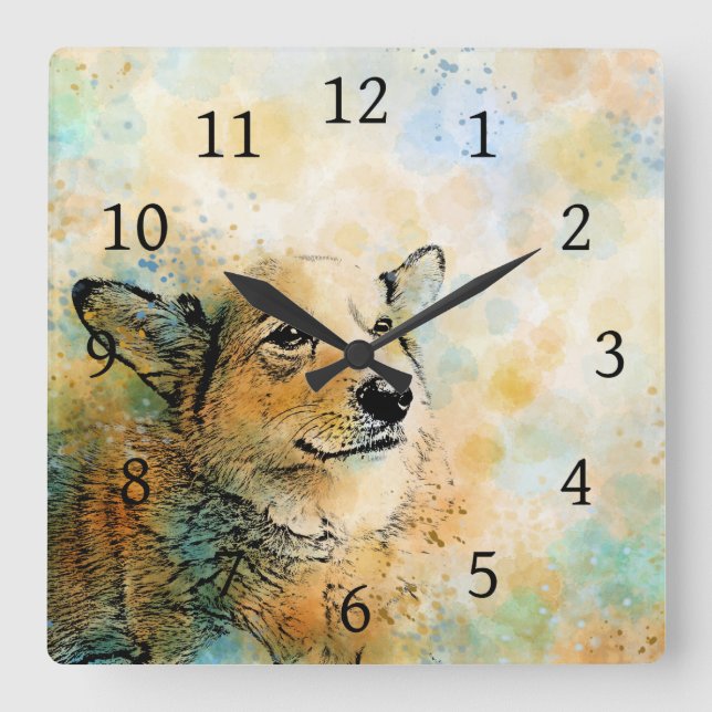 Horloge Carrée dog 143 (Recto)