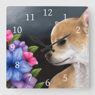 Horloge Carrée Dog 77 Chihuahua