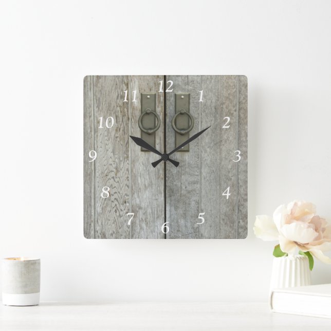 Horloge Carrée Double Barn Doors (Maison)
