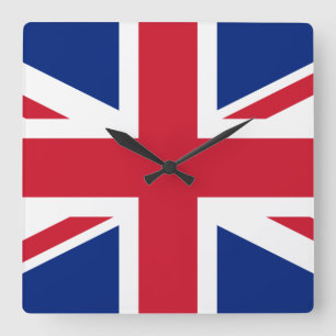 Horloge Carrée Drapeau britannique Union Jack