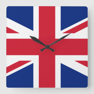 Horloge Carrée Drapeau britannique Union Jack