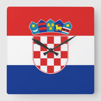 Horloge Carrée Drapeau Croatie