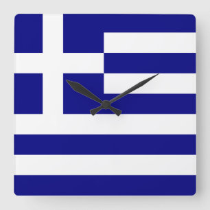 Horloge Carrée Drapeau de la Grèce