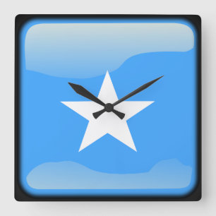 Horloge Carrée Drapeau de la Somalie