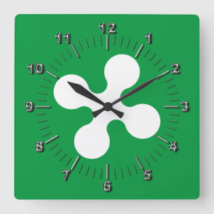 Horloge Carrée Drapeau de Lombardie (Italie)