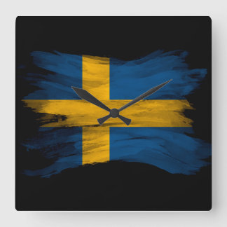 Horloge Carrée Drapeau de Suède bracelet, drapeau national