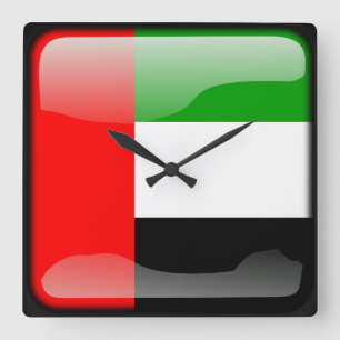 Horloge Carrée Drapeau des Émirats arabes unis