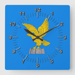 Horloge Carrée Drapeau du Frioul-Vénétie Julienne (Italie)