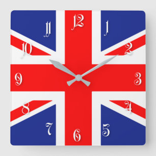 Horloge Carrée Drapeau du Royaume-Uni