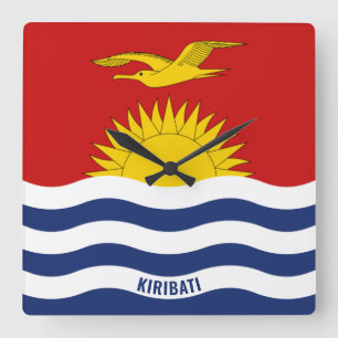 Horloge Carrée Drapeau national de Kiribati
