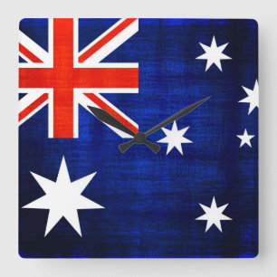 Horloge Carrée Drapeau vintage Australie 2