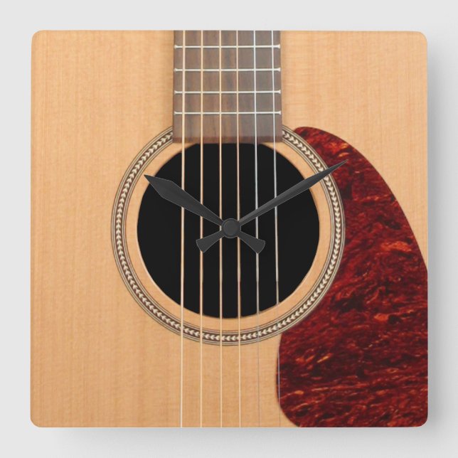 Horloge Carrée Dreadnoud Acoustique 6 cordes Guitare (Recto)