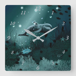 Horloge Carrée Dream dauphin