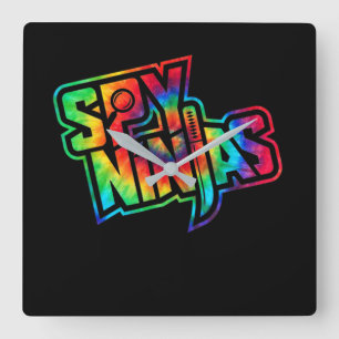 Horloge Carrée Drôle Spy Jeu Ninjas Jeu Wild Avec Style Clay