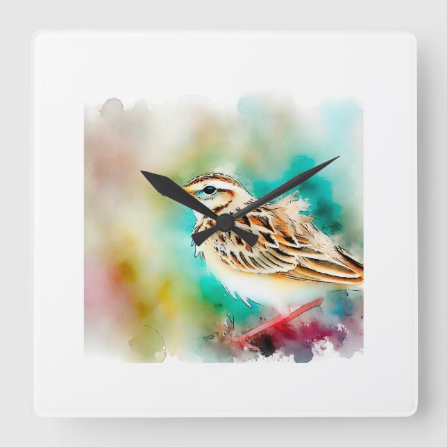 Horloge Carrée Duponts lark 131024AREF131 - Watercolor (Recto)