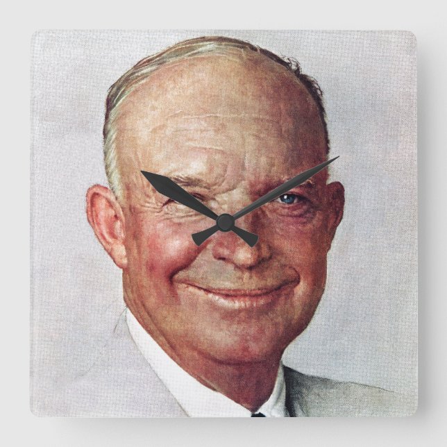 Horloge Carrée Dwight D. Eisenhower (Recto)