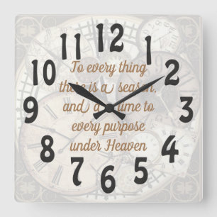 Horloge Carrée Ecclésiaste 3 
