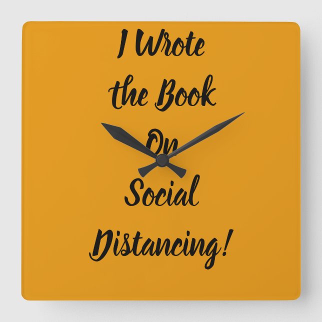 Horloge Carrée Écrit le livre sur la détresse sociale (Recto)