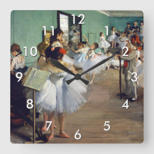 Horloge Carrée Edgar Degas - Classe Danse