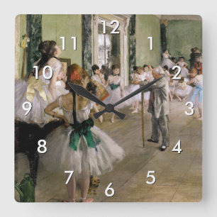 Horloge Carrée Edgar Degas - Classe Danse