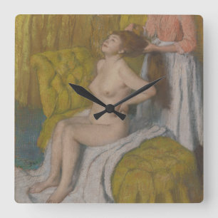 Horloge Carrée Edgar Degas   Woman Having Her Hair Combed