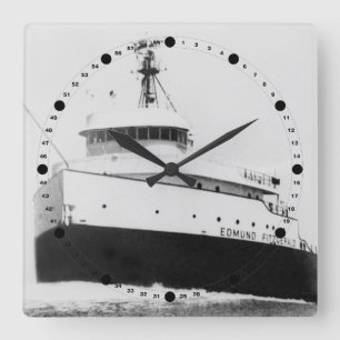 Horloge Carrée Edmund Fitzgerald Vintage Great Lakes