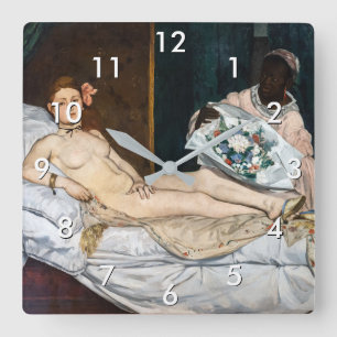 Horloge Carrée Edouard Manet - Olympia