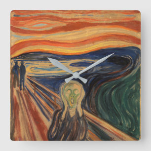 Horloge Carrée Edvard Munch Peinture The Scream (Skrik) 1910