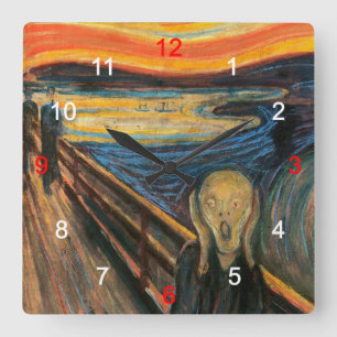 Horloge Carrée Edvard Munch , The Scream
